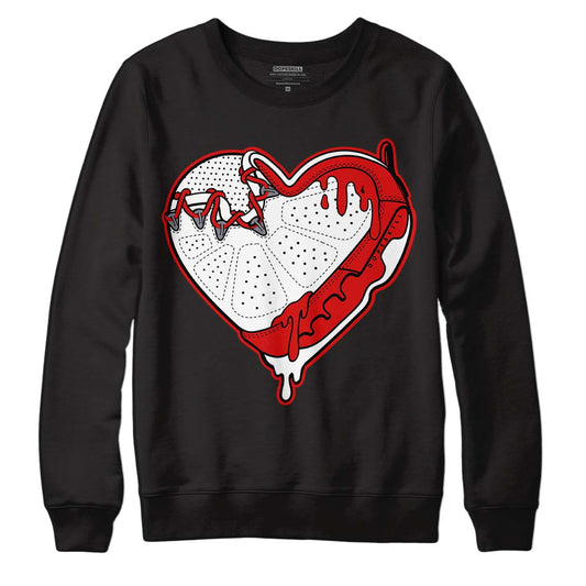 Gym Red 9s DopeSkill Sweatshirt Heart Jordan 9 Graphic - Black