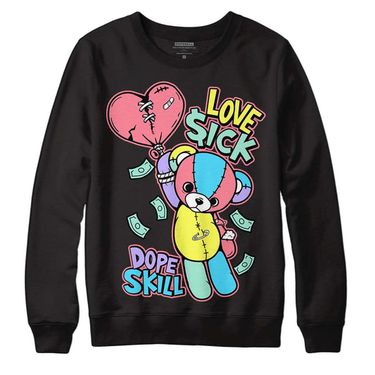 Candy Easter Dunk Low DopeSkill Sweatshirt Love Sick Graphic - Black