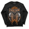 Orange Black White DopeSkill Long Sleeve T-Shirt DopeSkill Evolution Graphic - Black