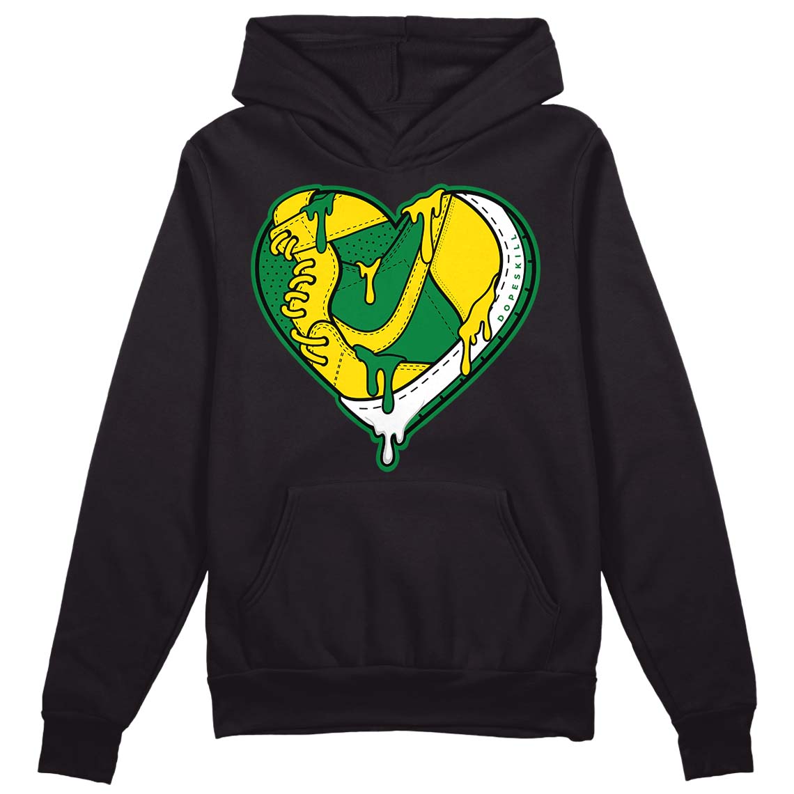 Dunk Low Reverse Brazil DopeSkill Hoodie Sweatshirt Heart Jordan Graphic - Black