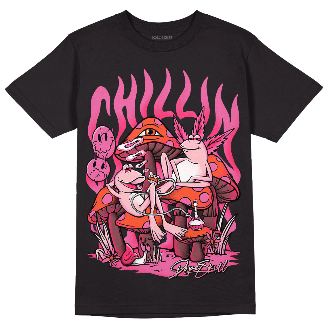 GS Pinksicle 5s DopeSkill T-Shirt Chillin Graphic - Black