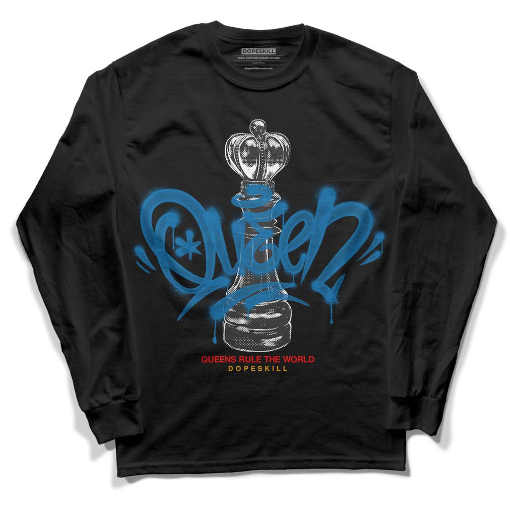 Jordan 4 Retro GS 'Messy Room' DopeSkill Long Sleeve T-Shirt Queen Chess Graphic Streetwear - Black