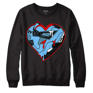 Travis Scott x Jordan 4 Retro 'Cactus Jack' DopeSkill Sweatshirt Heart Jordan 4 Graphic Streetwear - Black 