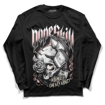 Jordan 1 High OG WMNS Washed Pink DopeSkill Long Sleeve T-Shirt Money On My Mind Graphic Streetwear - Black