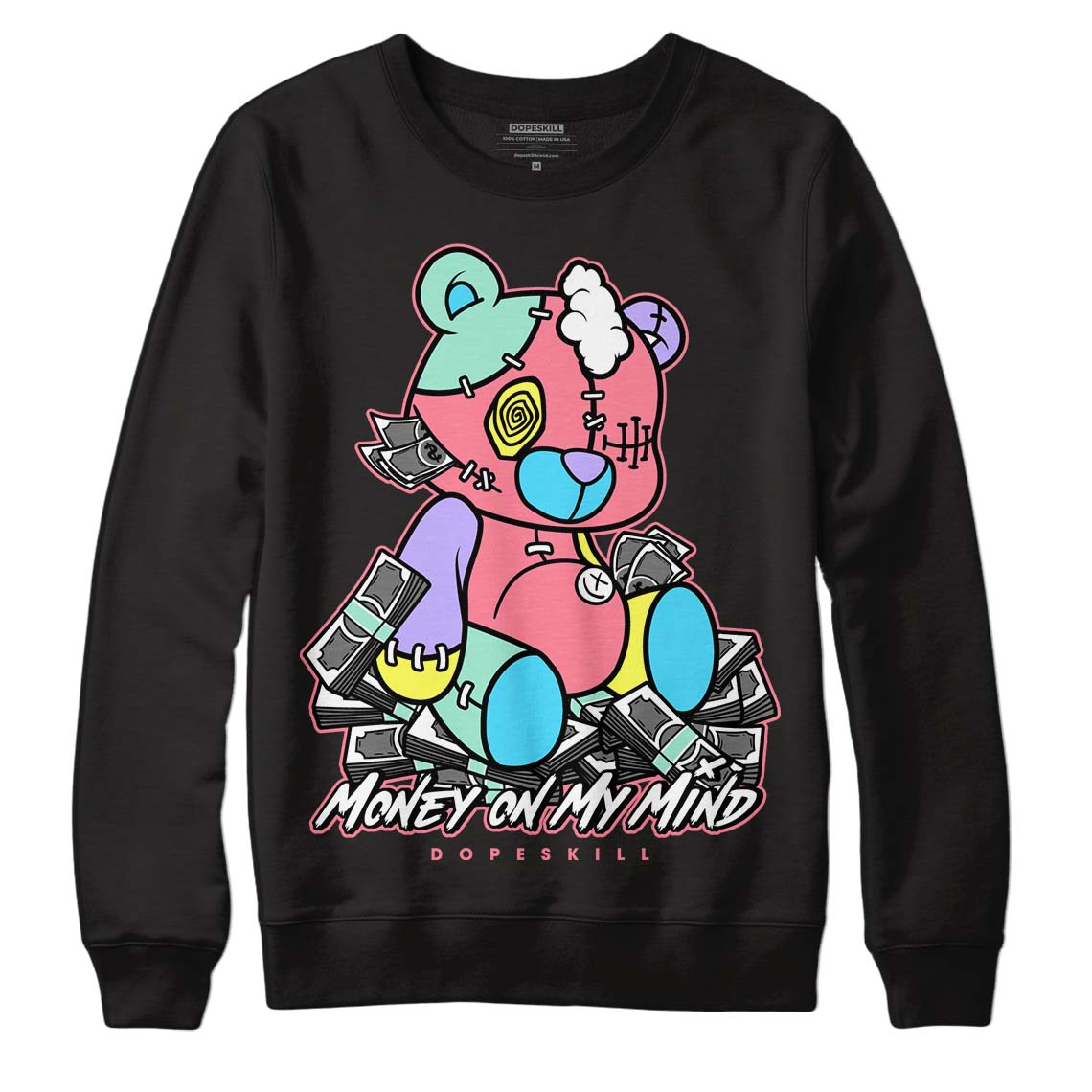 Candy Easter Dunk Low DopeSkill Sweatshirt MOMM Bear Graphic - Black