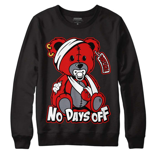 Gym Red 9s DopeSkill Sweatshirt Hurt Bear Graphic - Black