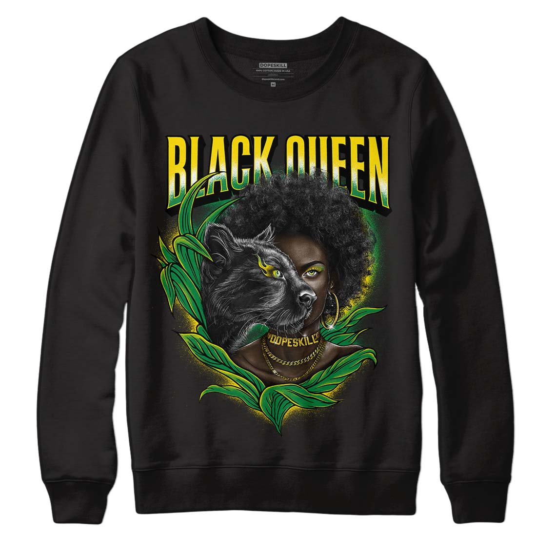 Dunk Low Reverse Brazil DopeSkill Sweatshirt New Black Queen Graphic - Black 