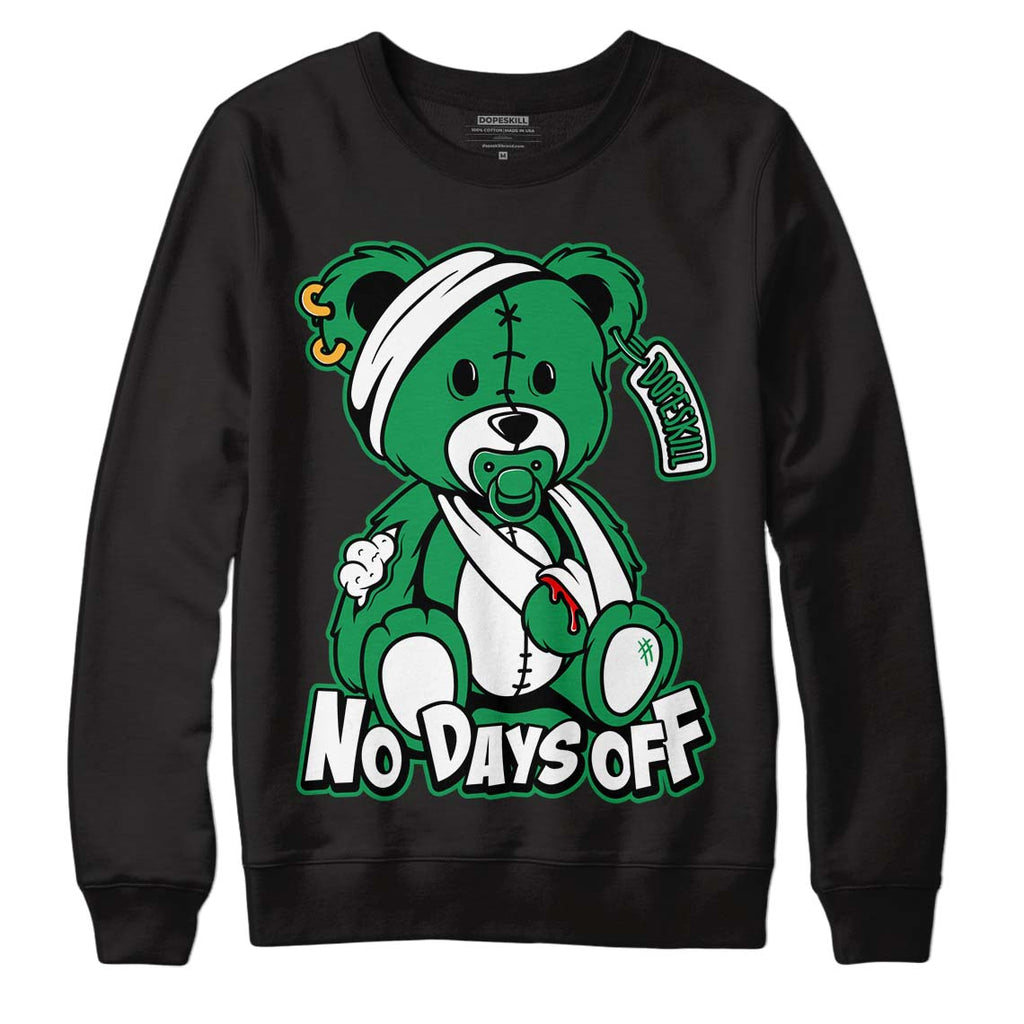 Jordan 6 Rings "Lucky Green" DopeSkill Sweatshirt Hurt Bear Graphic Streetwear - Black