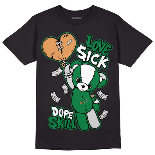 Nike SB x Jordan 4 “Pine Green” DopeSkill T-Shirt Love Sick Graphic Streetwear - Black