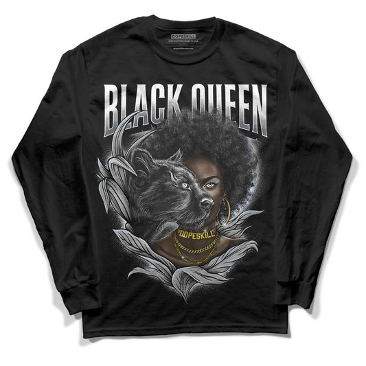 Cool Grey 11s DopeSkill Long Sleeve T-Shirt New Black Queen Graphic - Black 
