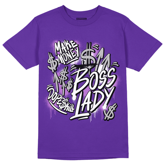 Jordan 13 Court Purple DopeSkill Purple T-shirt Boss Lady Graphic 