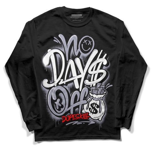 Jordan 13 Retro 'Black Flint' DopeSkill Long Sleeve T-Shirt No Days Off Graphic Streetwear - Black