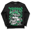 Jordan 1 Low Lucky Green DopeSkill Long Sleeve T-Shirt Trippin Graphic Streetwear - Black