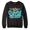 Aqua 5s DopeSkill Sweatshirt Queen Graphic - Black 