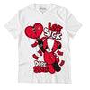 Red Black White DopeSkill T-Shirt Love Sick Graphic