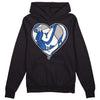 True Blue 1s DopeSkill Hoodie Sweatshirt Heart Jordan 1 Graphic - Black