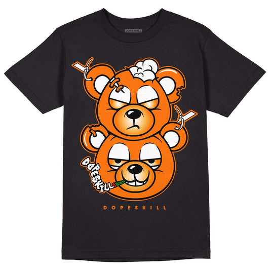 Wmns Dunk Low 'Magma Orange DopeSkill T-Shirt New Double Bear Graphic Streetwear - Black