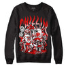 Jordan 12 Retro ‘Gym Red’ DopeSkill Sweatshirt Chillin Graphic Streetwear - Black