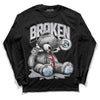 Jordan 11 Retro Low Cement Grey DopeSkill Long Sleeve T-Shirt Sick Bear Graphic Streetwear - Black