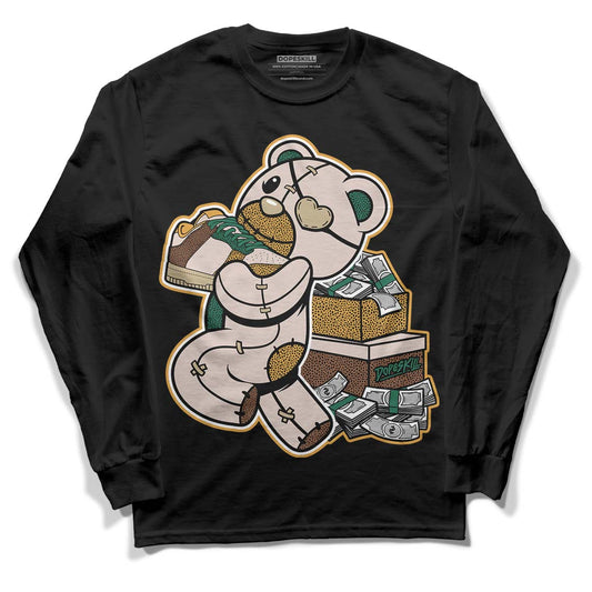 Safari Dunk Low DopeSkill Long Sleeve T-Shirt Bear Steals Sneaker Graphic - Black