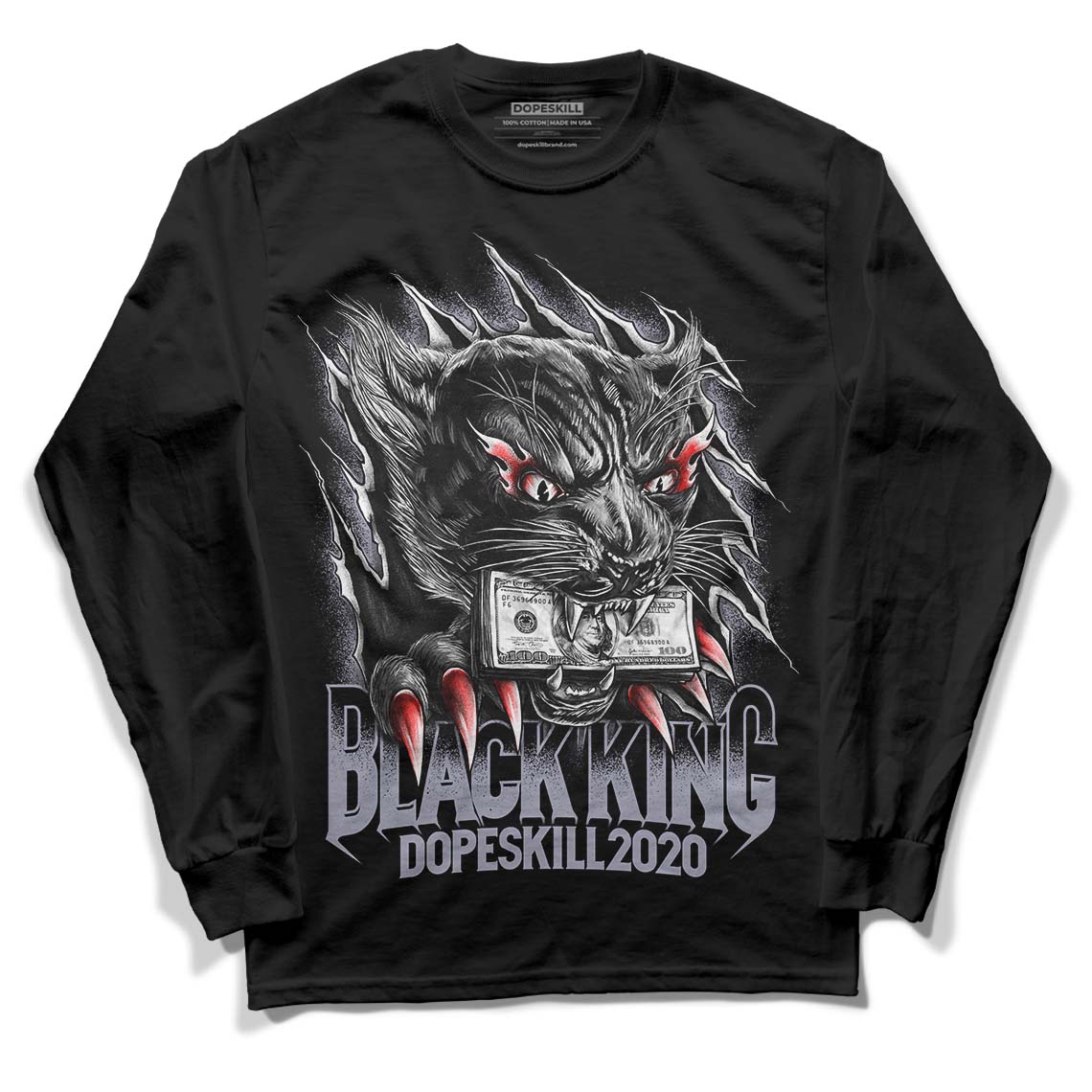 Jordan 13 Retro 'Black Flint' DopeSkill Long Sleeve T-Shirt Black King Graphic Streetwear - Black