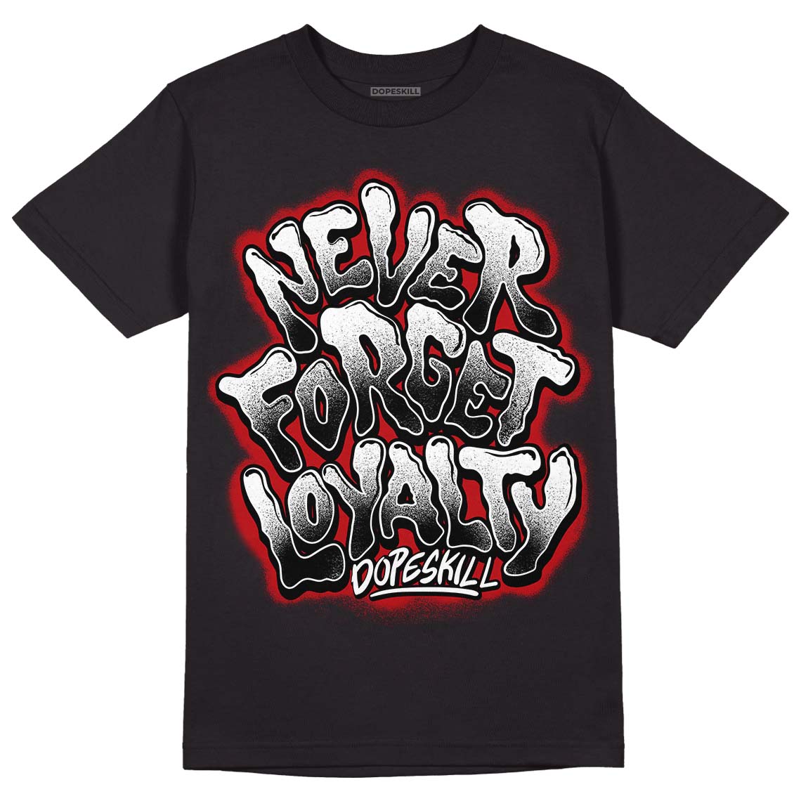 Playoffs 13s DopeSkill T-Shirt Never Forget Loyalty Graphic - Black