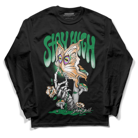 Nike SB x Jordan 4 “Pine Green” DopeSkill Long Sleeve T-Shirt Stay High Graphic Streetwear - Black