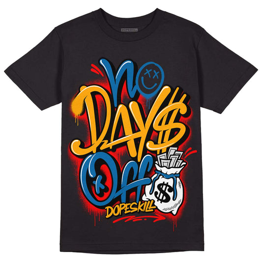 Messy Room 4s DopeSkill T-Shirt No Days Off Graphic - Black 