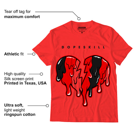 AJ 9 Chile Red DopeSkill Chile Red T-shirt Tear My Heart Out Graphic