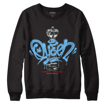 Travis Scott x Jordan 4 Retro 'Cactus Jack' DopeSkill Sweatshirt Queen Chess Graphic Streetwear - Black