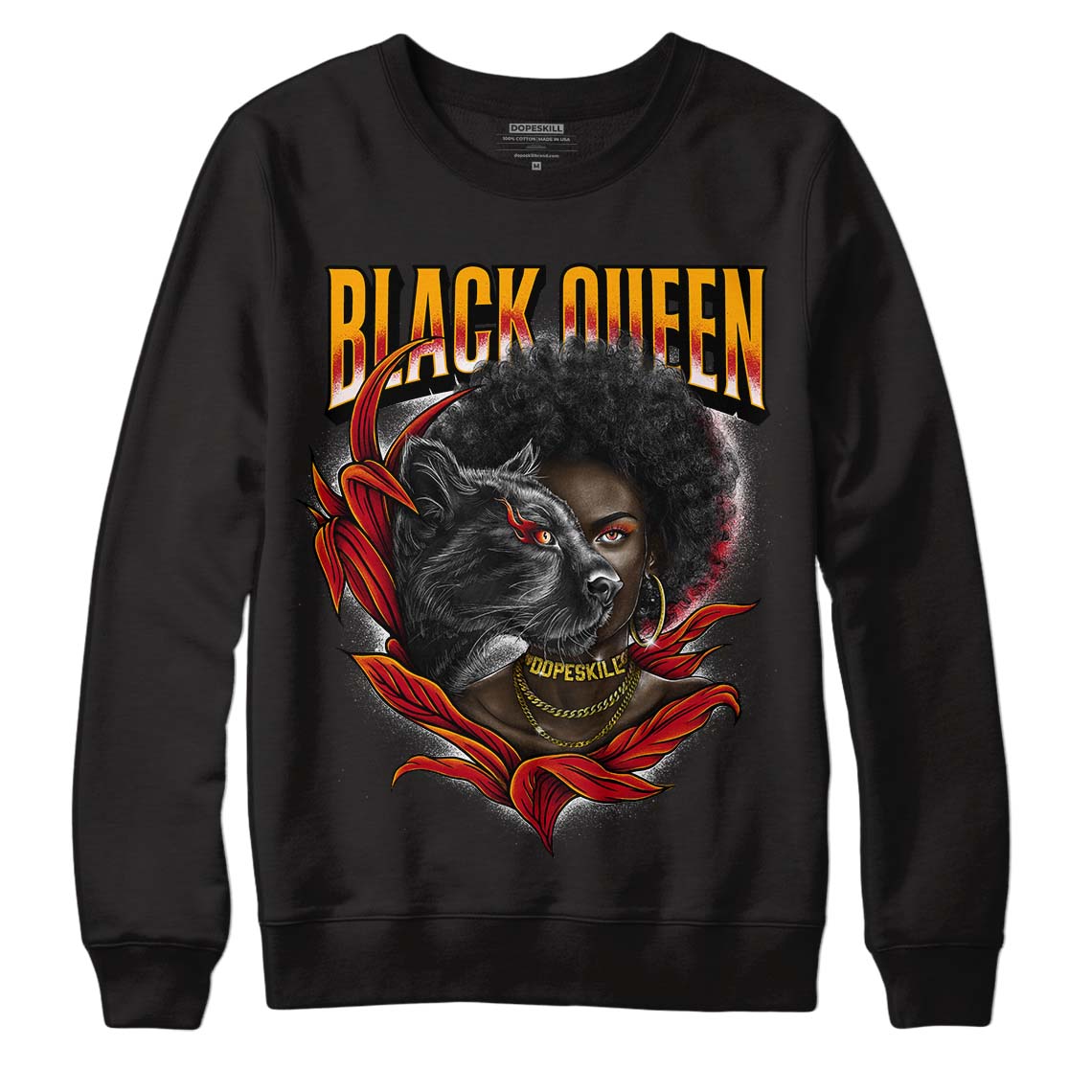 Cardinal 7s DopeSkill Sweatshirt New Black Queen Graphic - Black 