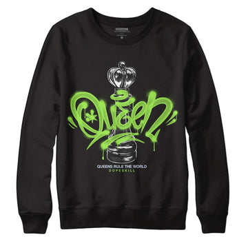 Jordan 5 Green Bean DopeSkill Sweatshirt Queen Chess Graphic Streetwear - Black