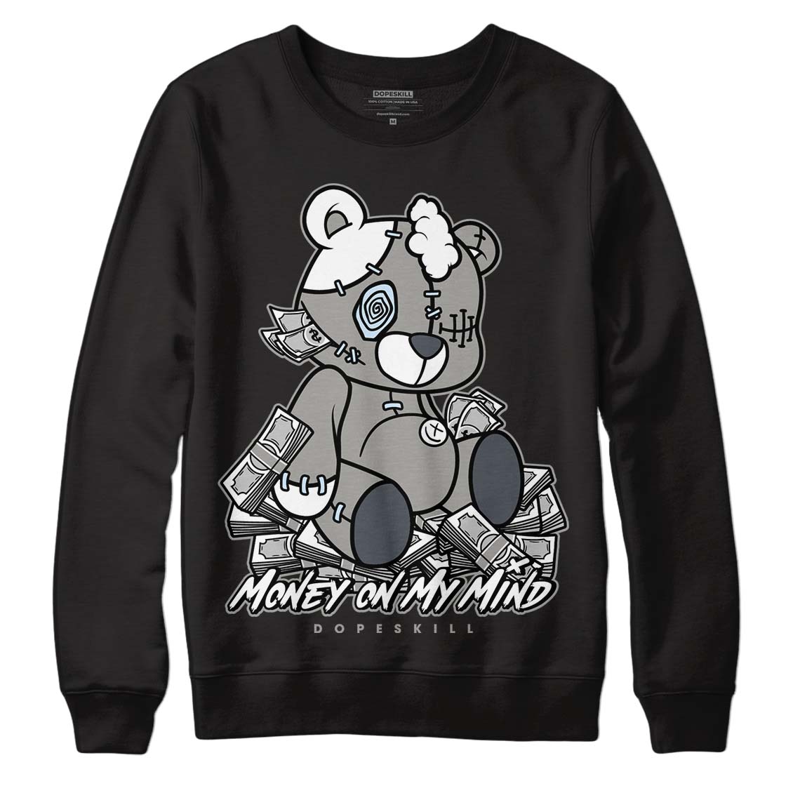 Jordan 6 Retro Cool Grey DopeSkill Sweatshirt MOMM Bear Graphic Streetwear - Black 