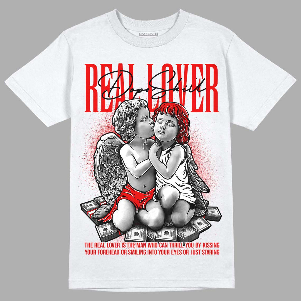 Cherry 11s DopeSkill T-Shirt Real Lover Graphic - White