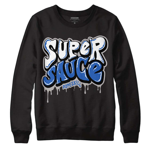 True Blue 1s DopeSkill Sweatshirt Super Sauce Graphic - Black