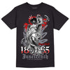 Fire Red 9s DopeSkill T-Shirt Juneteenth Graphic - Black 