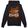 Orange Black White DopeSkill Hoodie Sweatshirt LOVE Graphic - Black