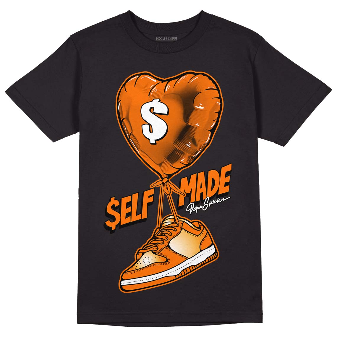 Wmns Dunk Low 'Magma Orange DopeSkill T-Shirt Self Made Graphic Streetwear - Black