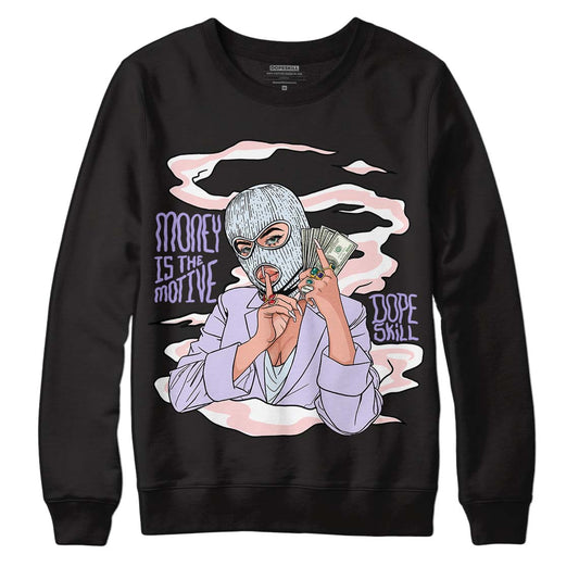 Easter Dunk Low DopeSkill Sweatshirt Money Is The Motive Graphic - Black