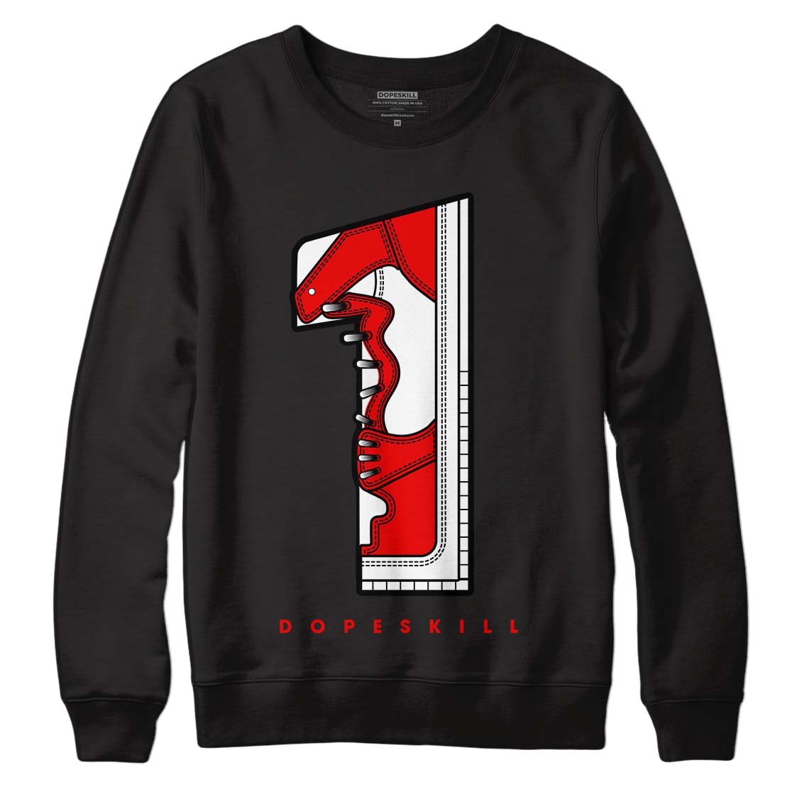 SB Dunk Low Cherry Sample DopeSkill Sweatshirt No.1 Graphic Streetwear - Black 