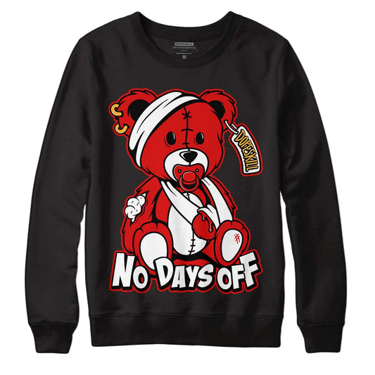 Dunk Low Gym Red DopeSkill Sweatshirt Hurt Bear Graphic - Black 