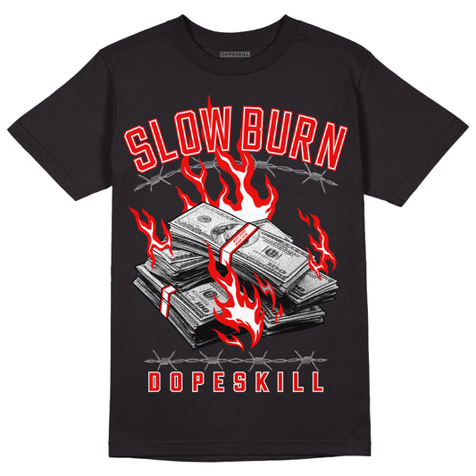 Cherry 11s DopeSkill T-Shirt Slow Burn Graphic - Black