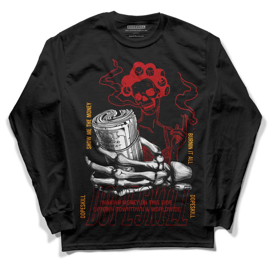 Cardinal 7s DopeSkill Long Sleeve T-Shirt Show Me The Money Graphic - Black 