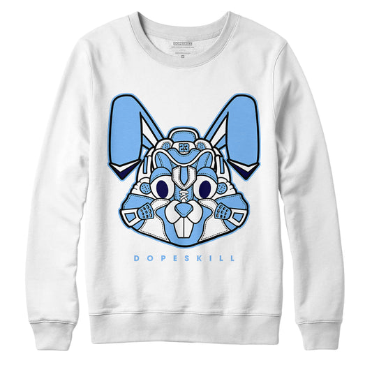 AJ 6 University Blue DopeSkill Sweatshirt Sneaker Rabbit Graphic