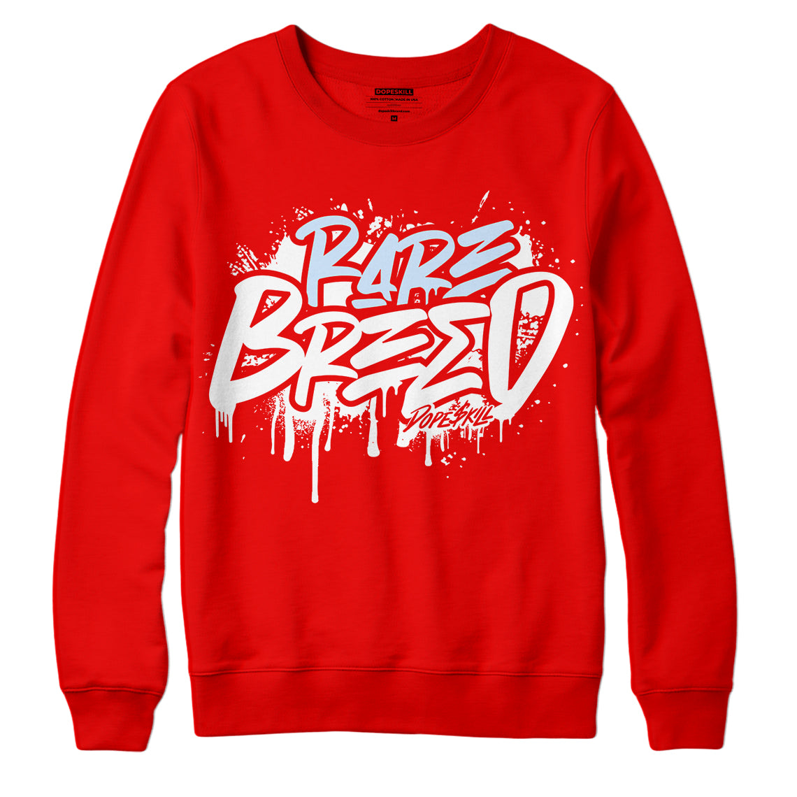 Cherry 11s DopeSkill Varsity Red Sweatshirt Rare Breed Graphic