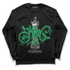 Jordan 2 Retro Lucky Green DopeSkill Long Sleeve T-Shirt King Chess Graphic Streetwear - Black