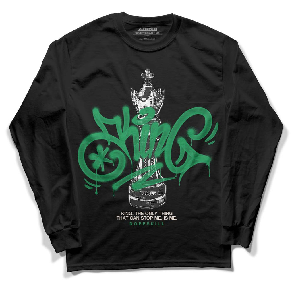 Jordan 2 Retro Lucky Green DopeSkill Long Sleeve T-Shirt King Chess Graphic Streetwear - Black