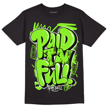 Neon Green Collection DopeSkill T-Shirt New Paid In Full Graphic - Black