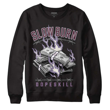 A Ma Maniére x Jordan 4 Retro ‘Violet Ore’   DopeSkill Sweatshirt Slow Burn Graphic Streetwear - Black 