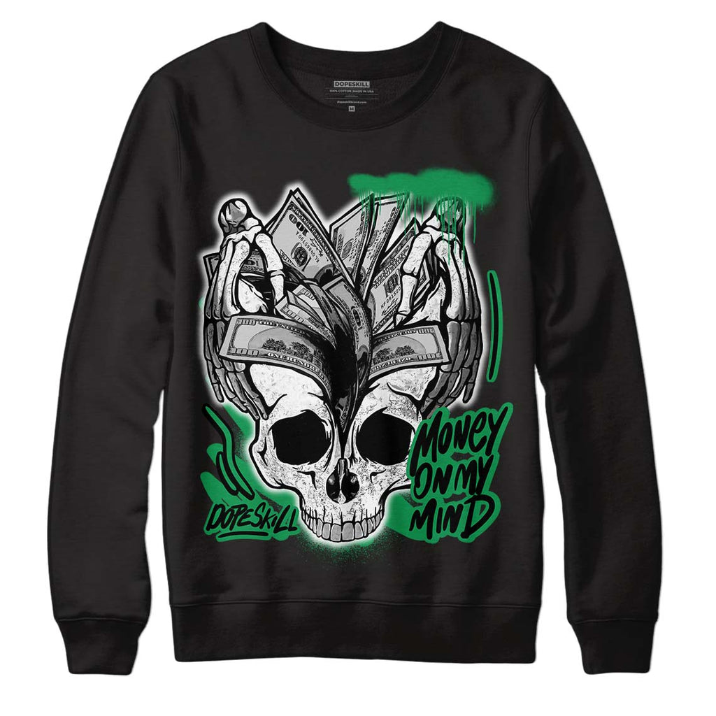 Jordan 6 Rings "Lucky Green" DopeSkill Sweatshirt MOMM Skull Graphic Streetwear - Black